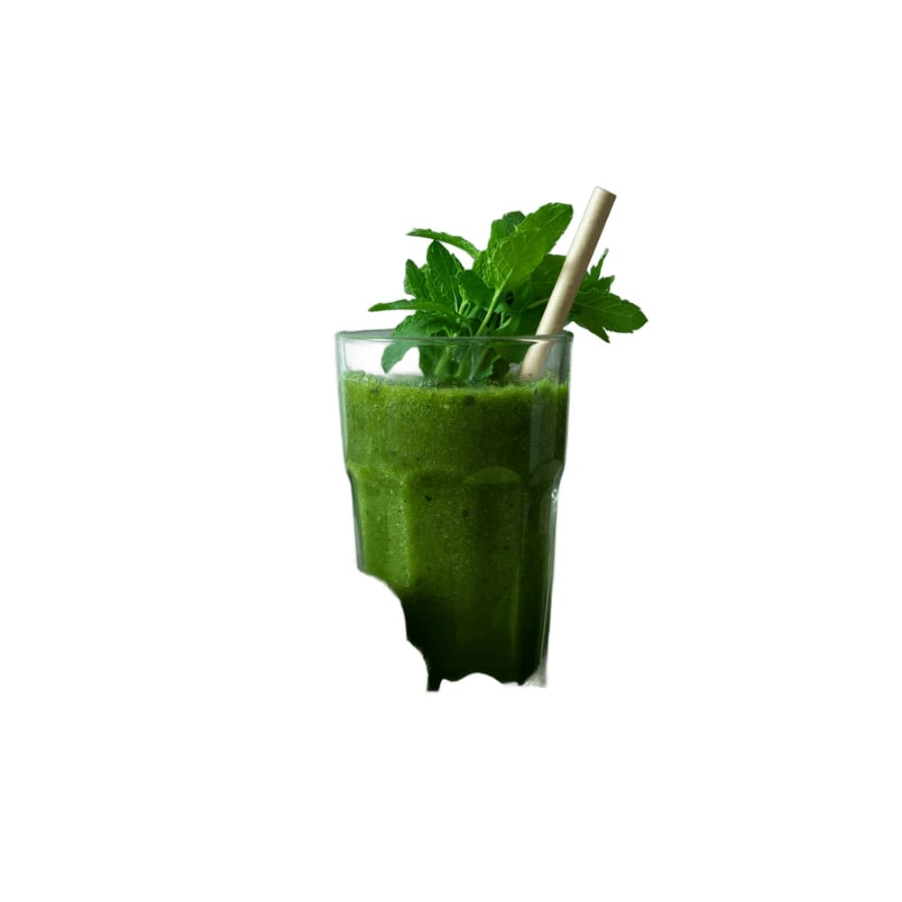 Green Juice in a 12 oz bottle